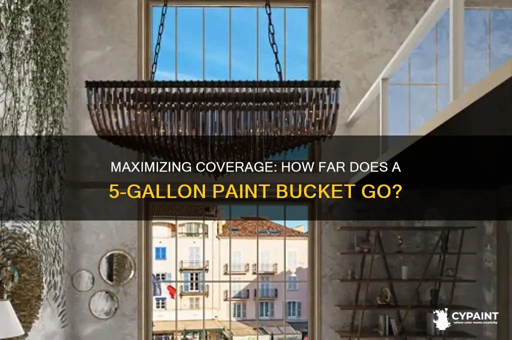 how far does a 5 gallon bucket of paint go