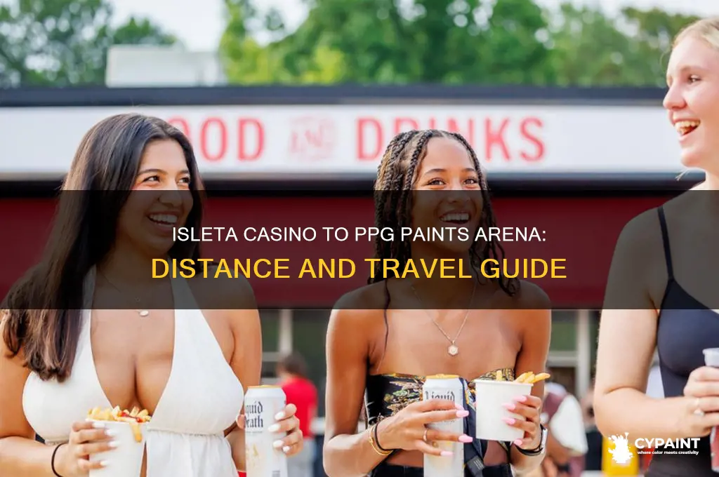 how far from isleta casino to ppg paint