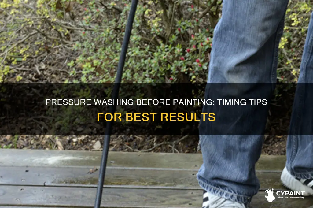 how far in advance of painting should i pressure wash