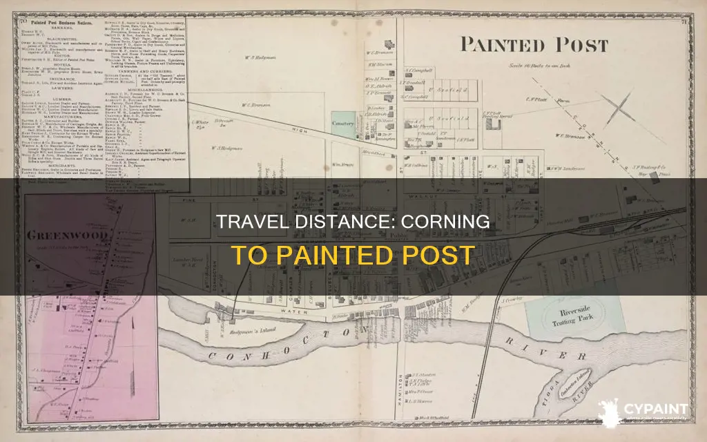 how far is corning ny to painted post ny