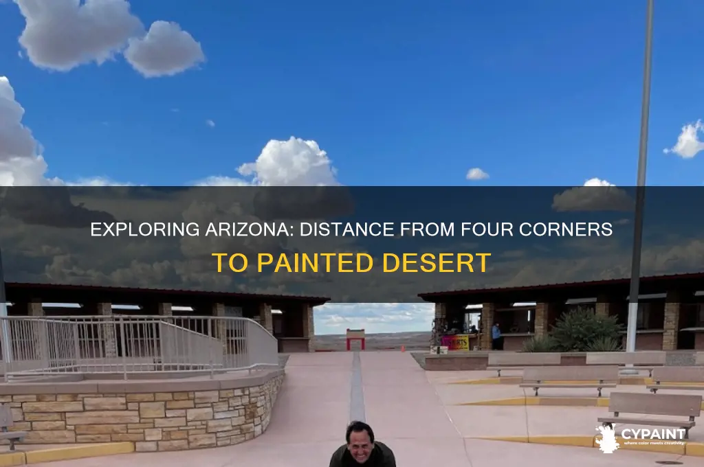 how far is four corners arizona from the painted desert