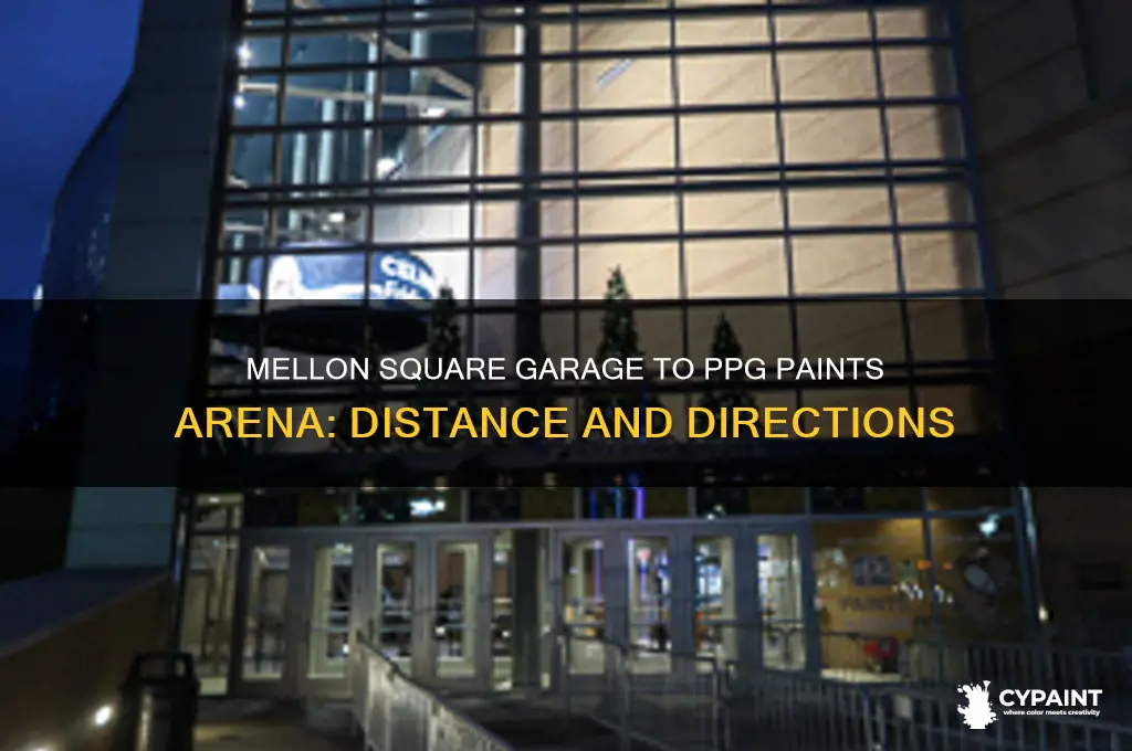 how far is mellon square garage from ppg paints arena