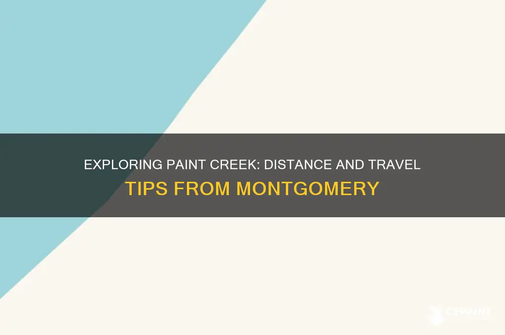 how far is paint creek from montgomery