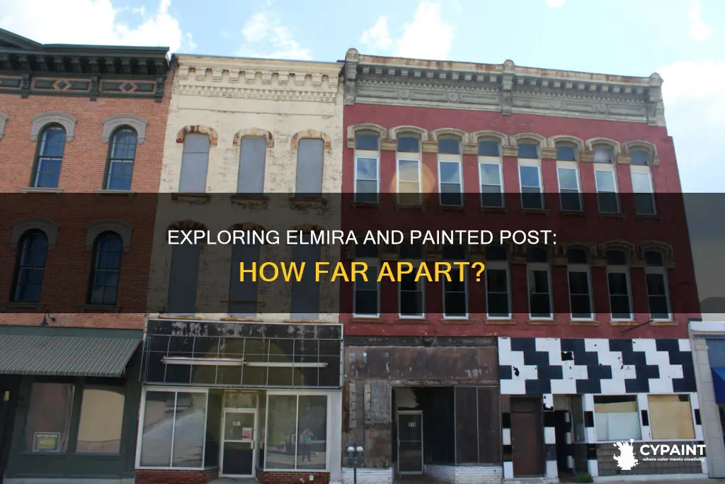 how far is painted post ny from elmira ny