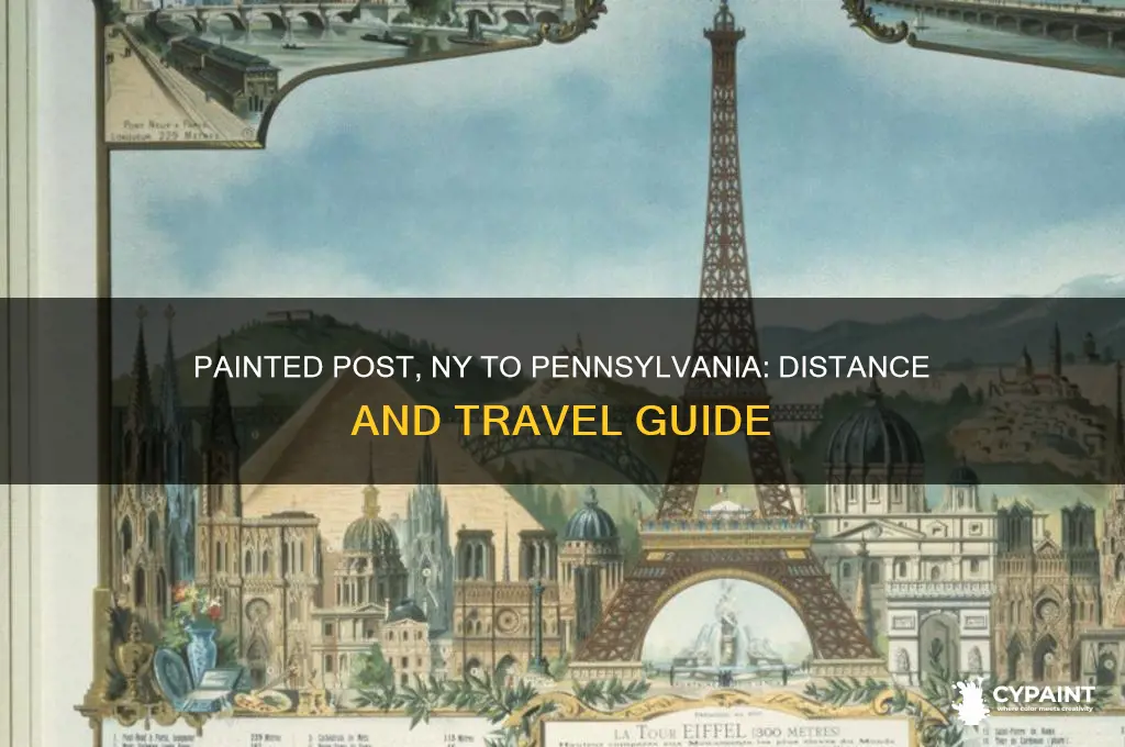 how far is painted post ny to pennsylvania