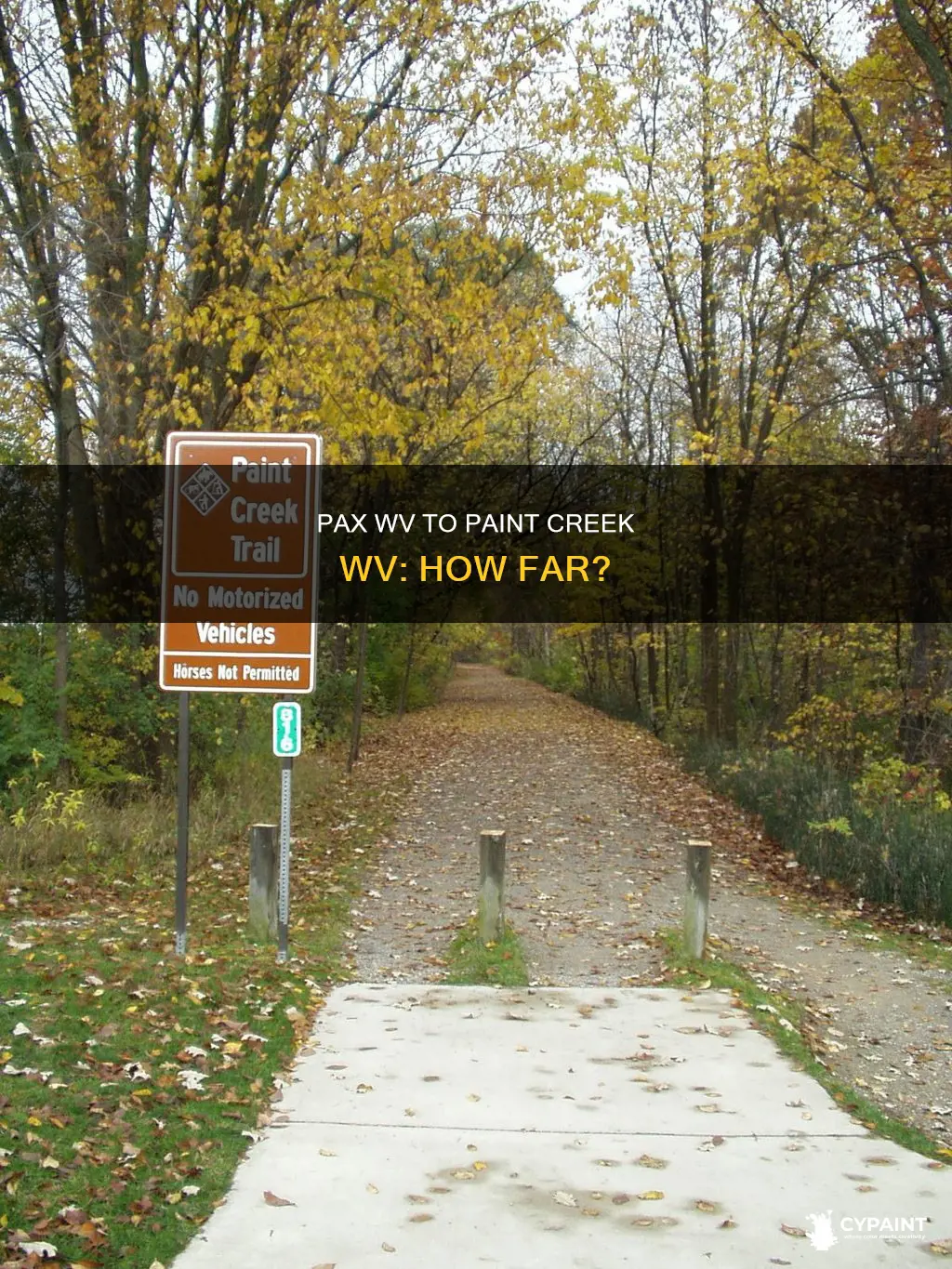how far is pax wv from paint creek wv
