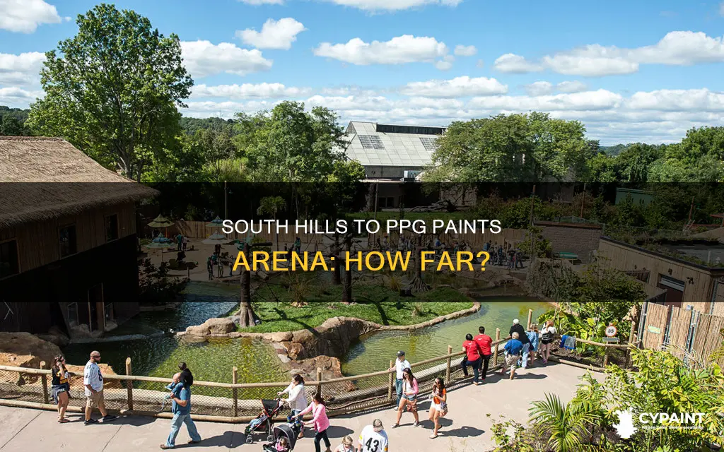 how far is south hills from ppg paints arena