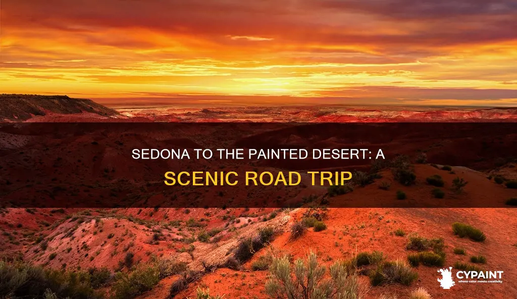 how far is the painted desert from sedona az