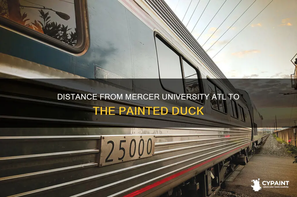 how far is the painted duck from mercer university atl