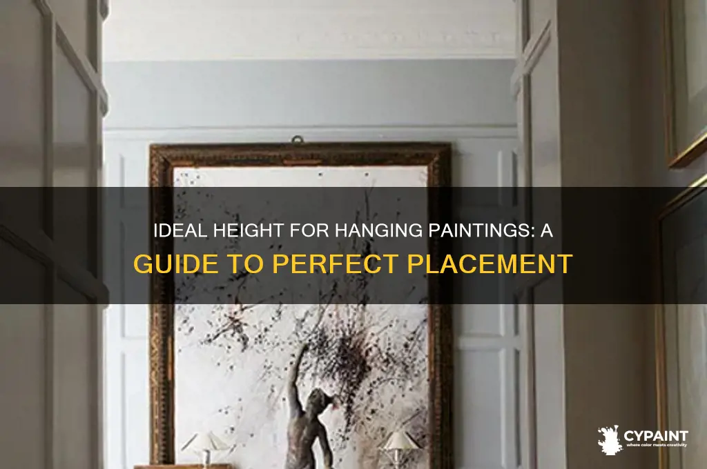how far sgould paintings be off yhe ground