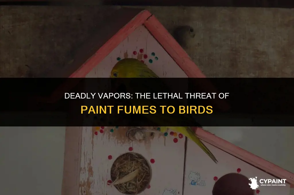 how fast can paint fumes kill a bird