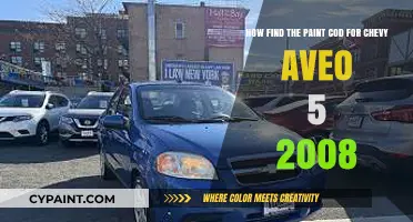 Locate Your 2008 Chevy Aveo 5 Paint Code Easily