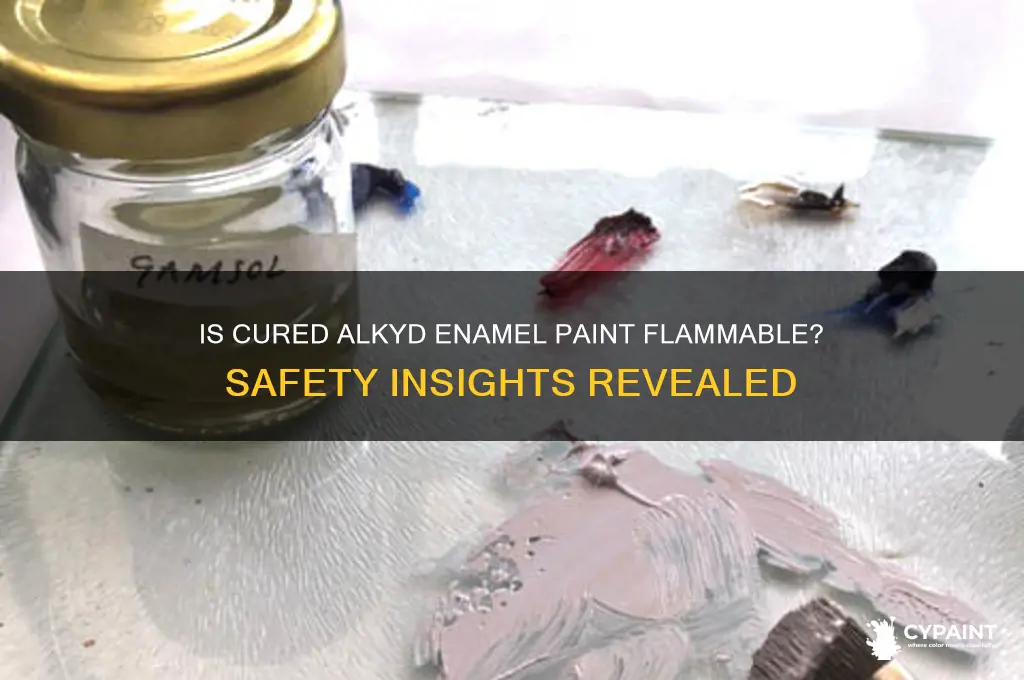 how flammable is cured alkyd enamel paint