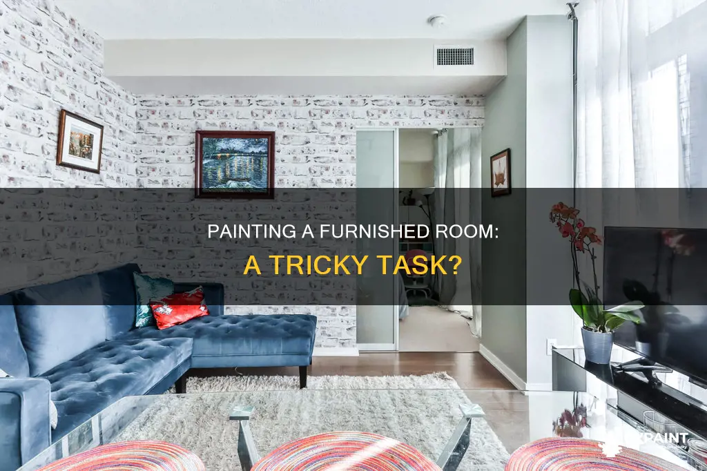 how hard is it to paint a furnished room