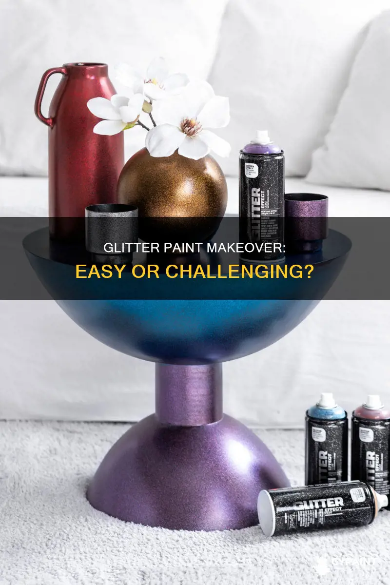 how hard is it to paint over glitter paint