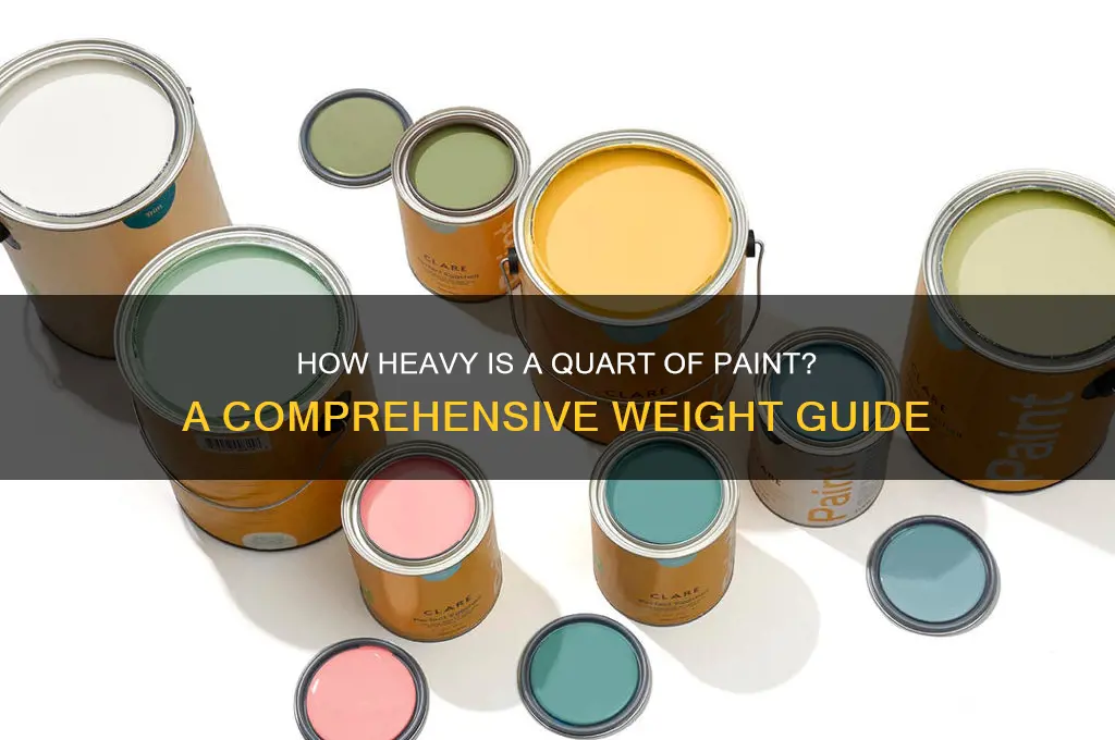 how heavy is a quart of paint