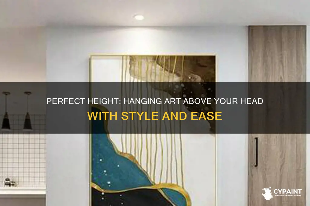 how high above head should painting be hung