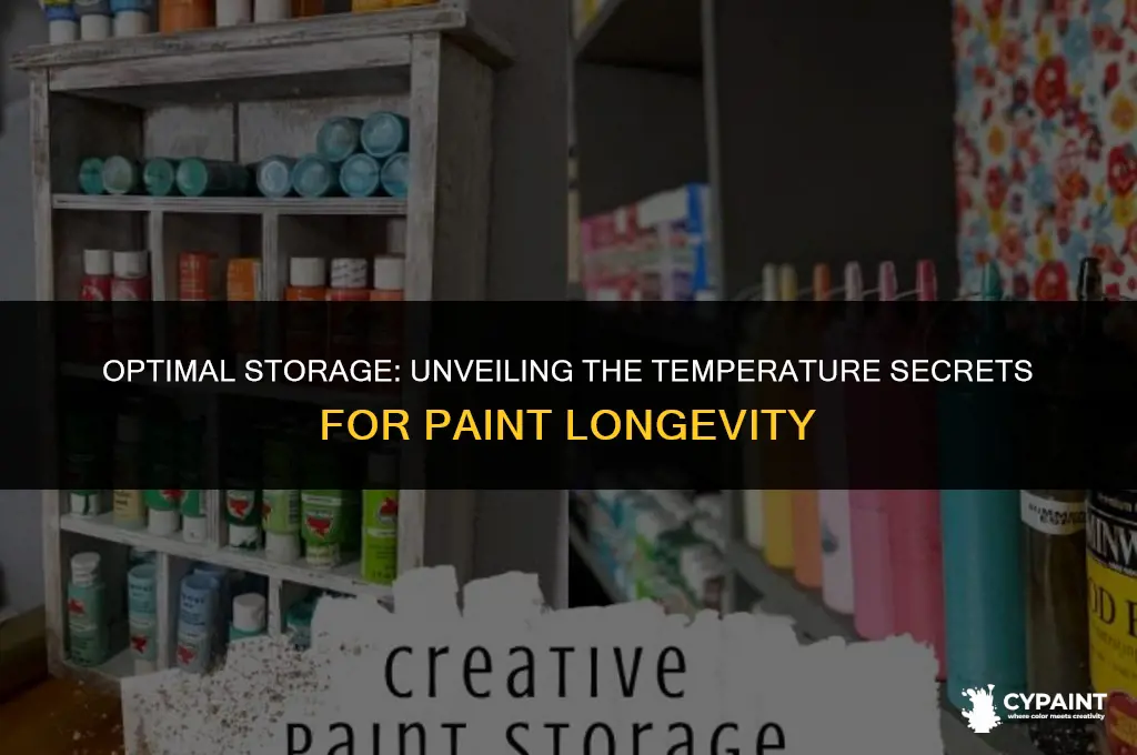 how hit of temperature can you store paint