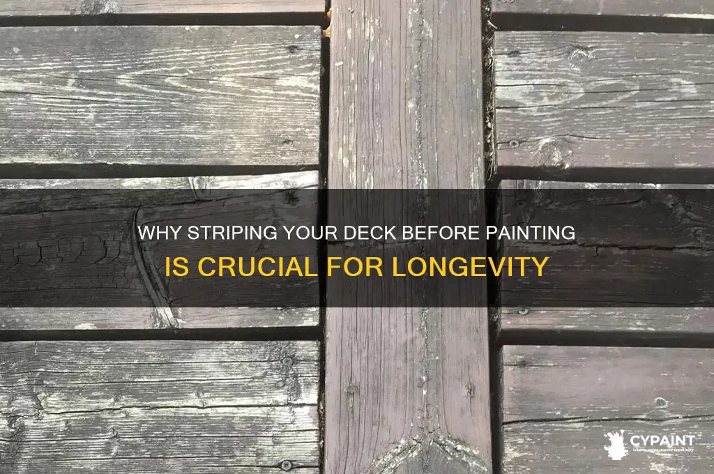 how important is striping deck before painting