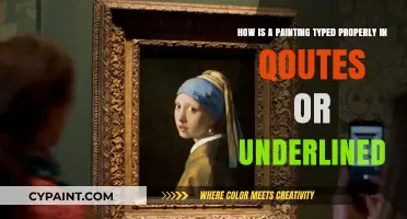 Properly Formatting Painting Titles: Quotes or Underline?