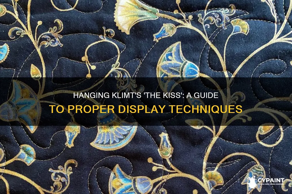 how is klimts the iss painting supposed to be hanged