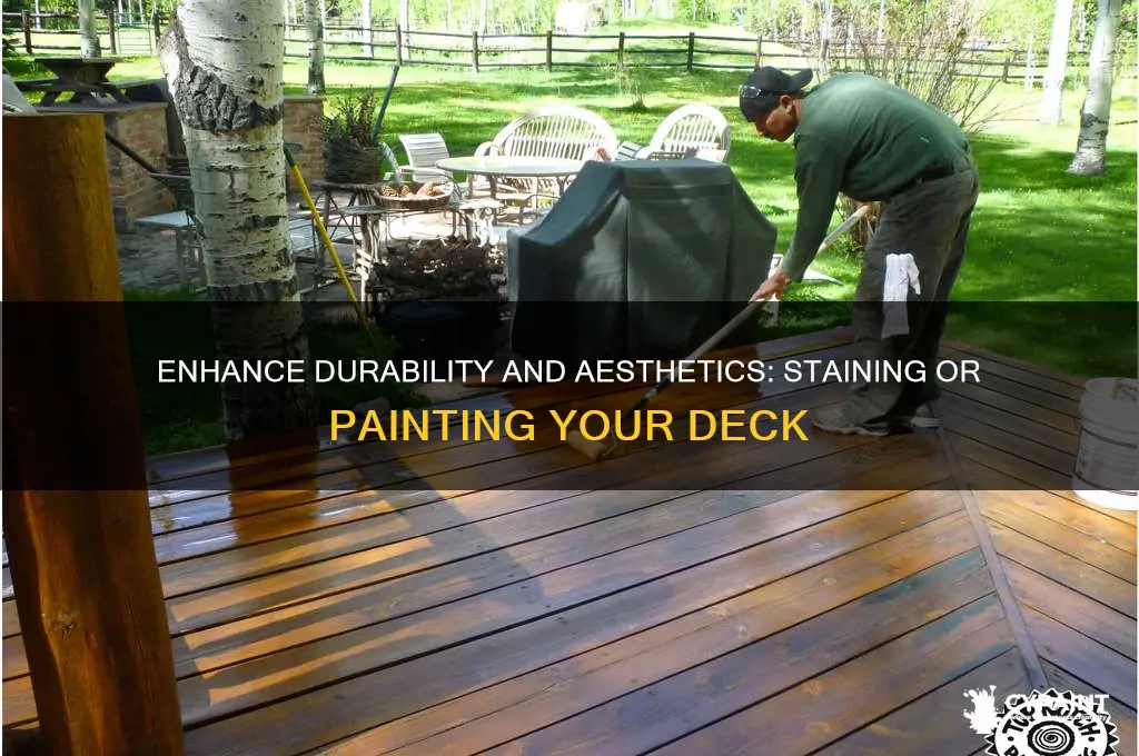 how is staining or painting a deck better