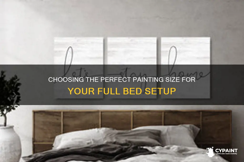 how large of a painting over full bed