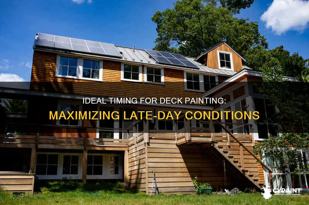 how late in the day can you paint a deck