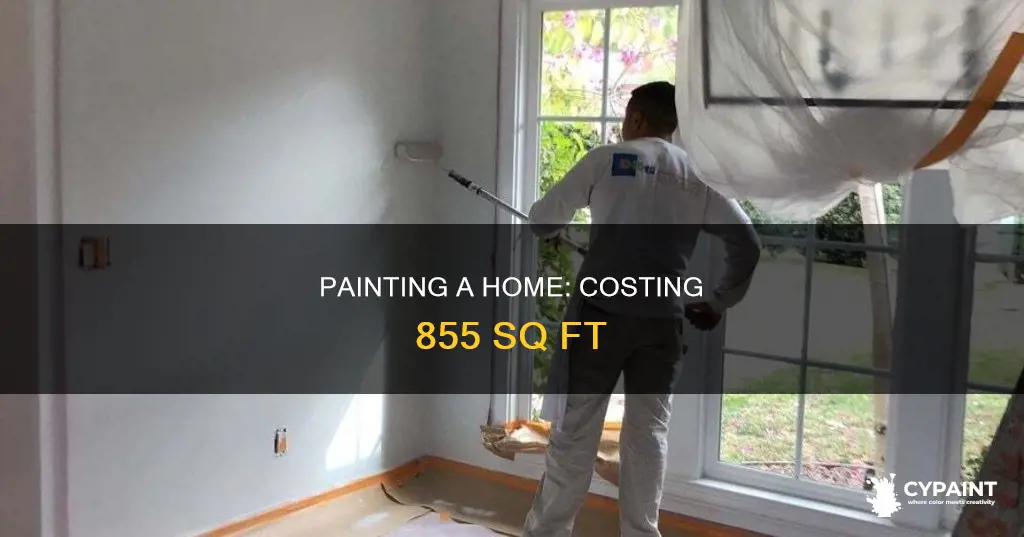 how m7ch to paint a 855 sq ft home