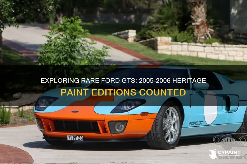 how many 2005 and 2006 ford gt with heritage paint