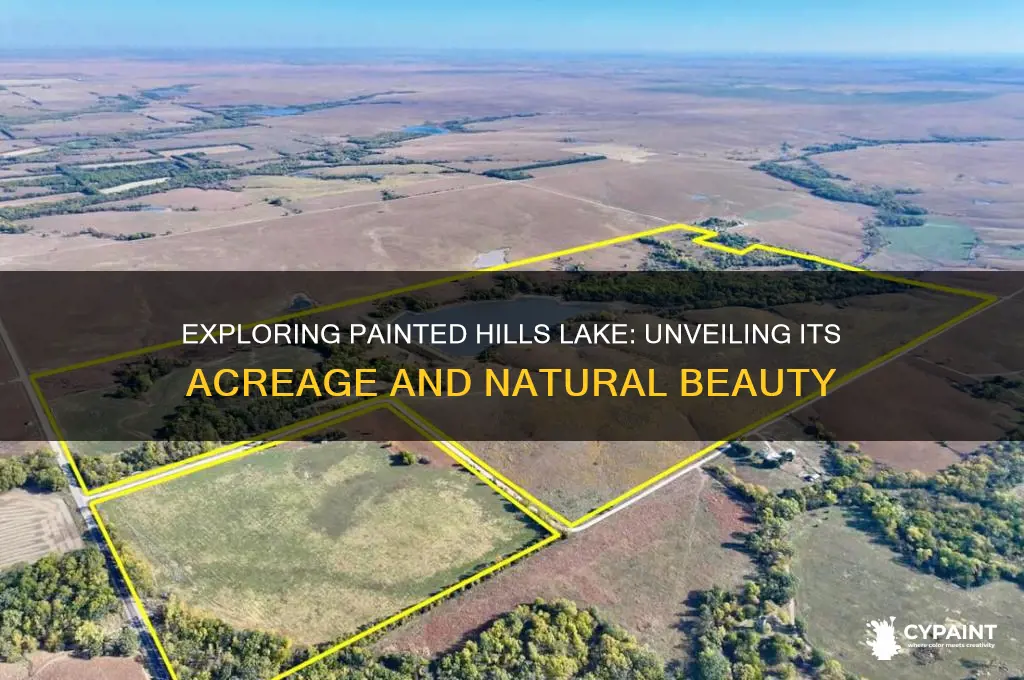 how many acres is painted hills lake