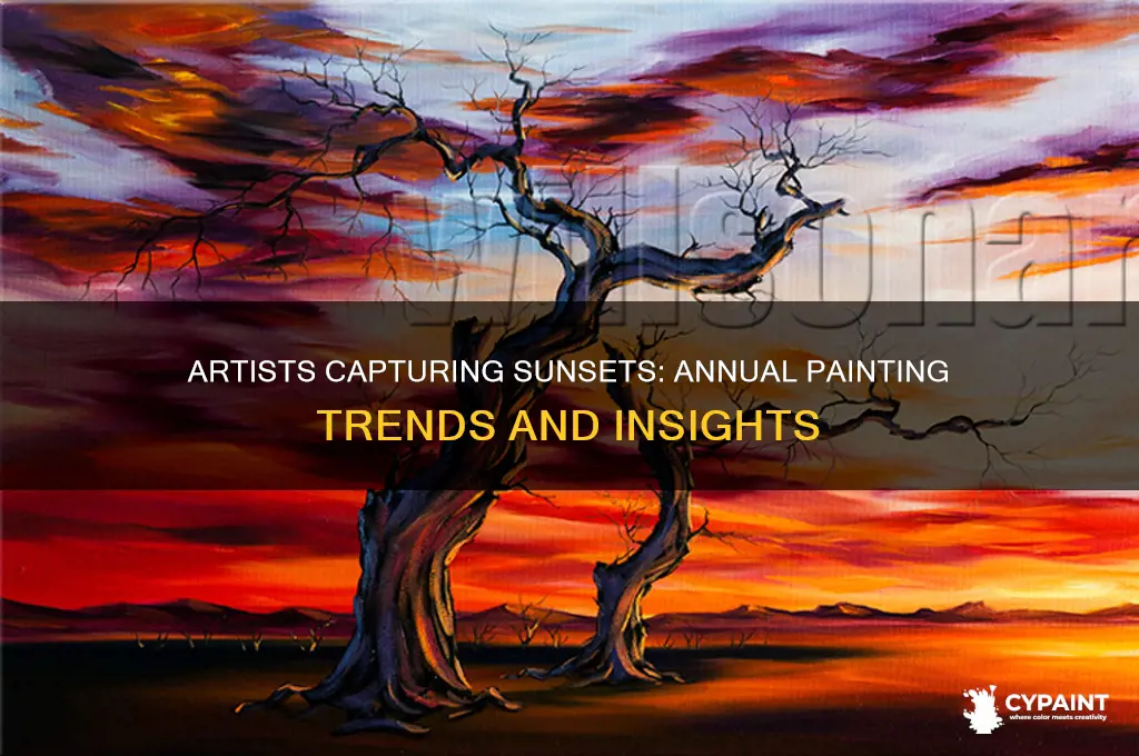 how many artists paint sunsets in one year