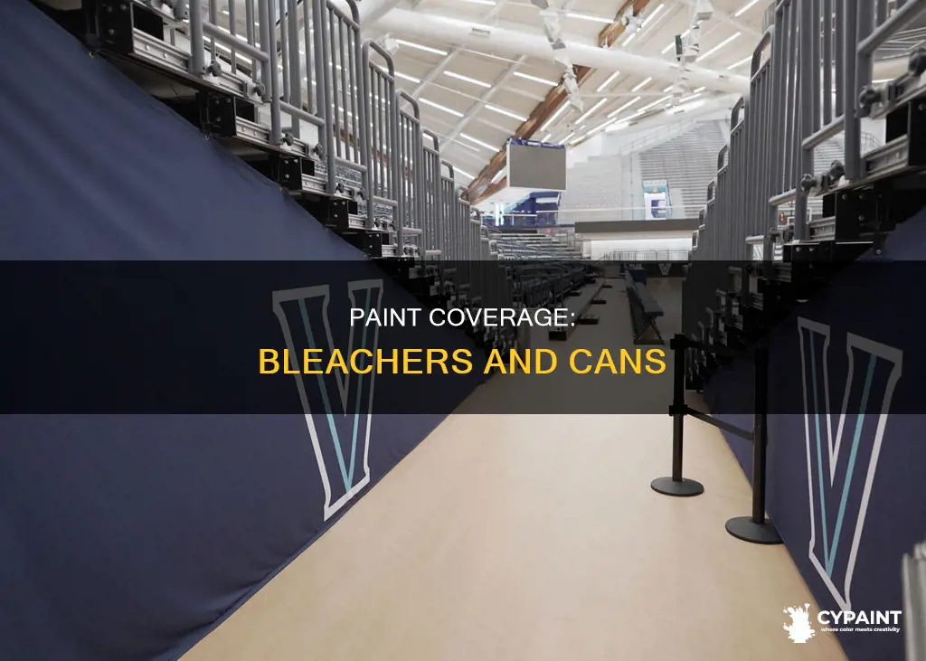 how many bleachers does a can of paint cover