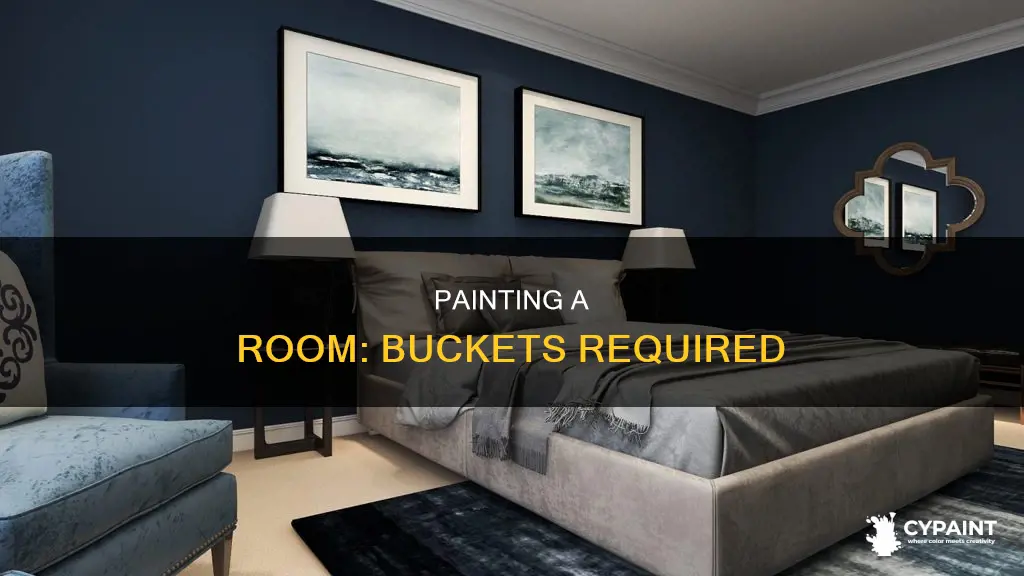 how many bucket of paint can paint a room