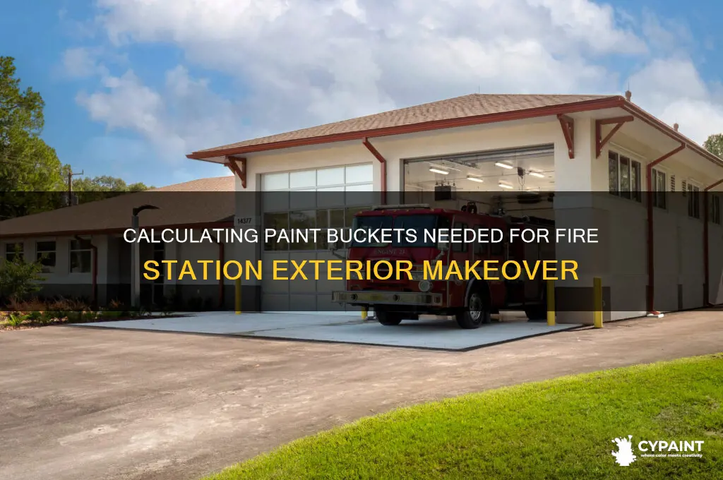 how many buckets of paint to paint a fire station
