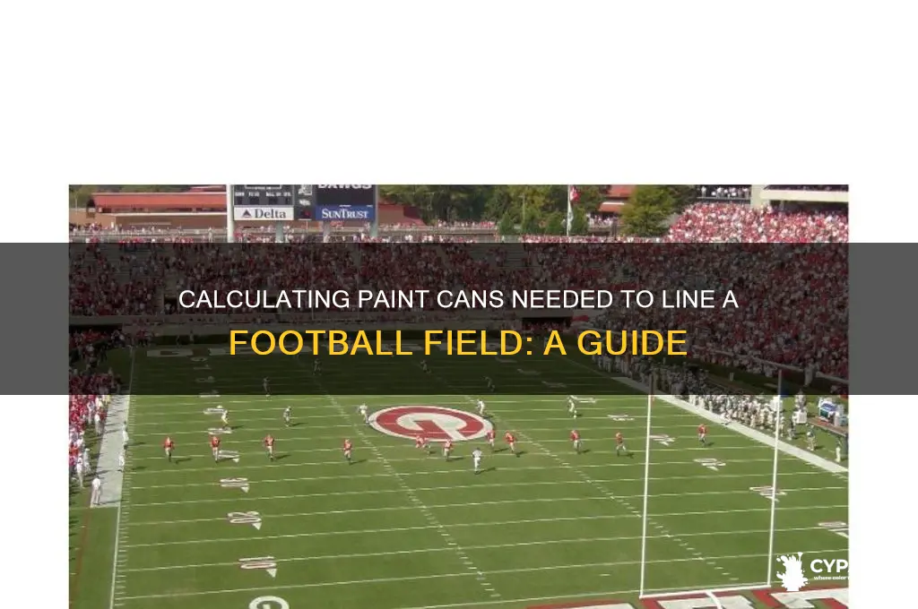 how many cans of paint to line a football field