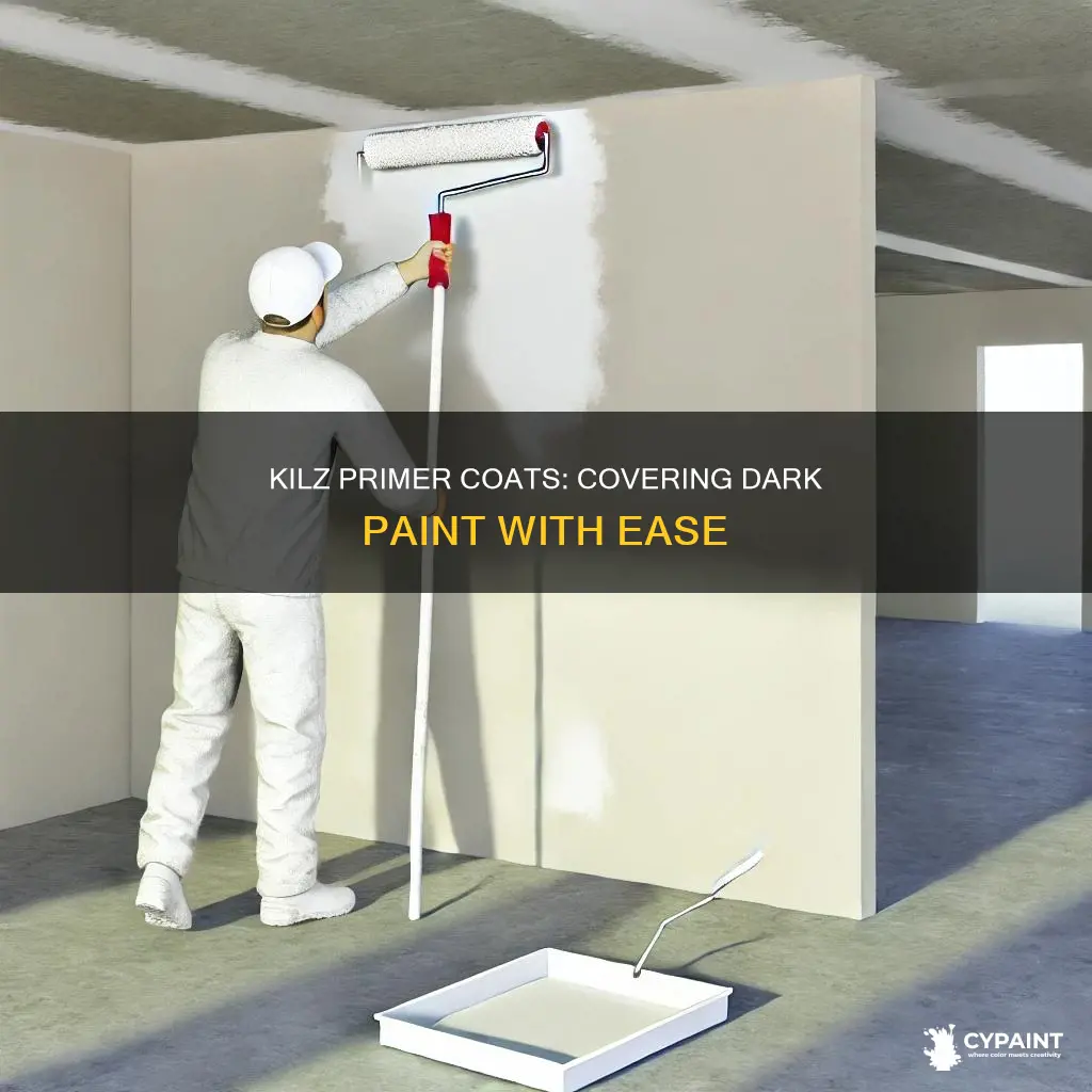 how many coats of kilz to cover dark paint