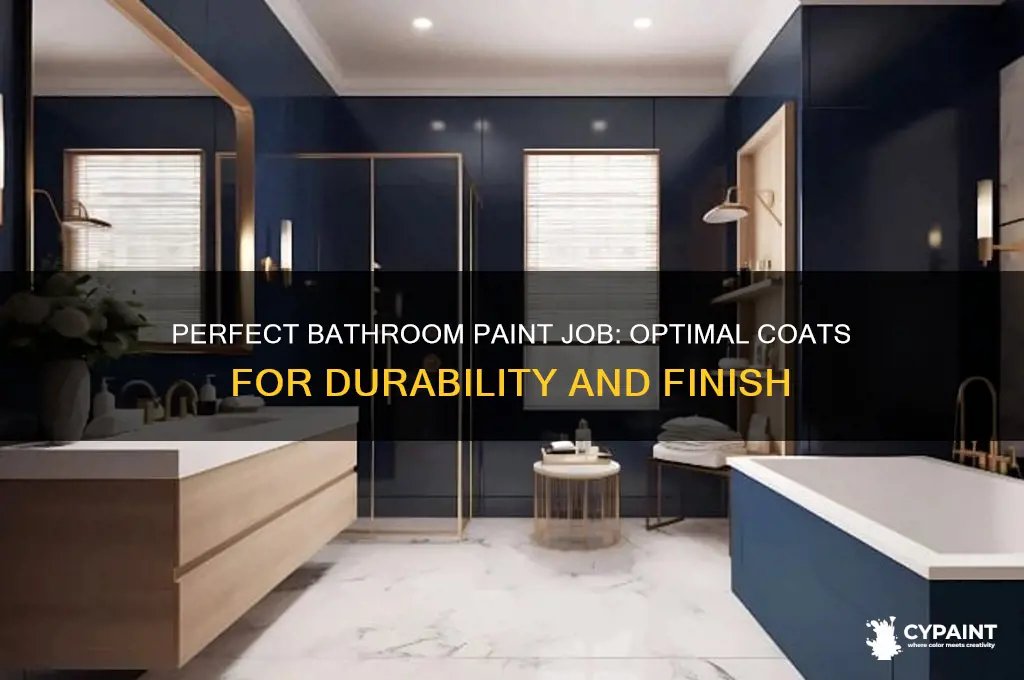 how many coats of paint for bathroom