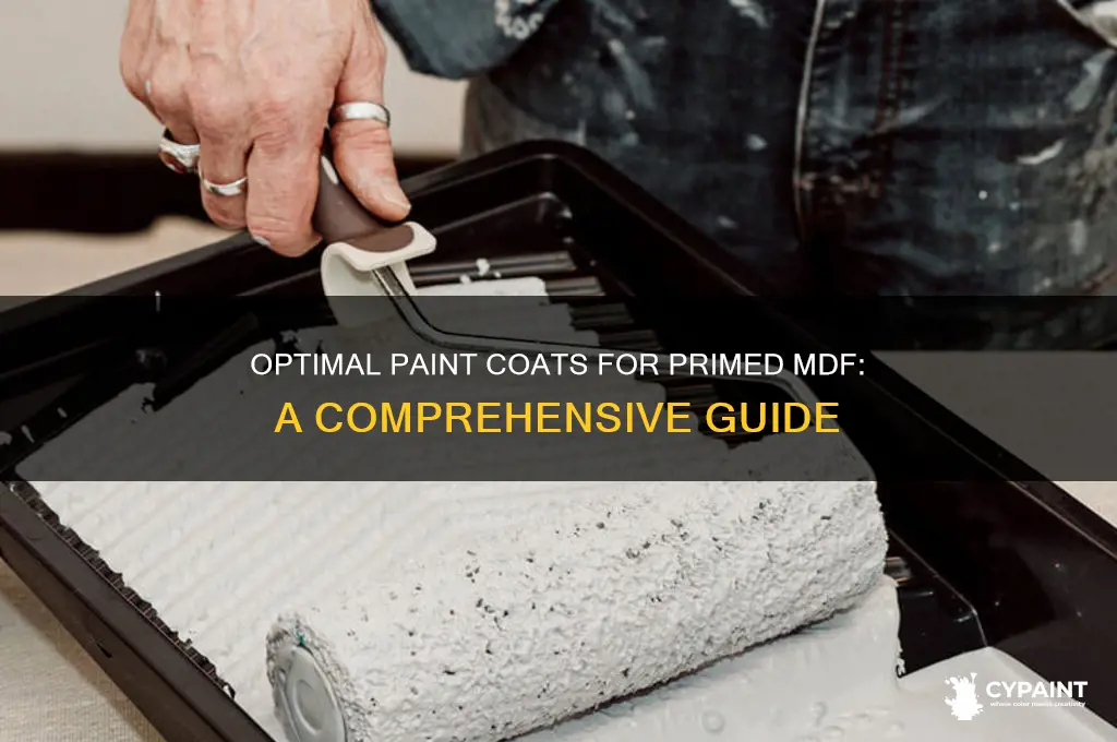 how many coats of paint on primed mdf