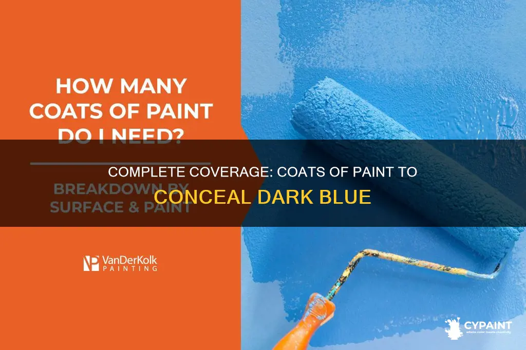 how many coats of paint to cover dark blue