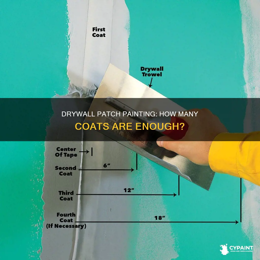 how many coats of paint to cover drywall patch
