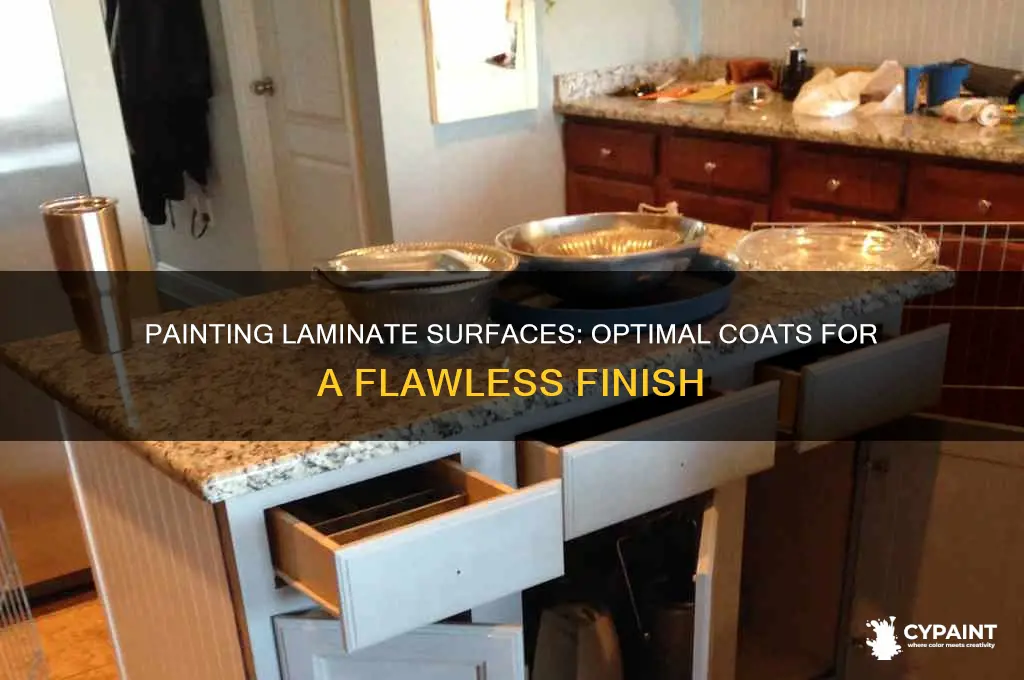 how many coats of paint to cover laminate