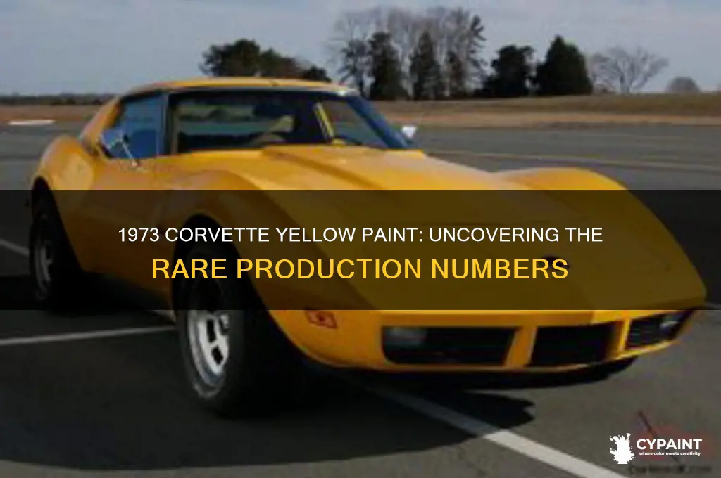 how many corvettes were painted yellow in 1973