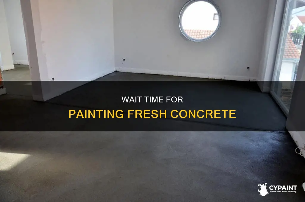 how many days to wait before painting fresh concrete