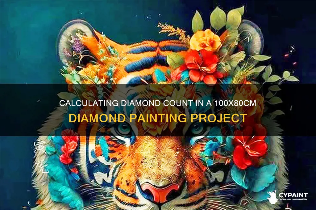 how many diamonds in a 100x80cm diamond painting