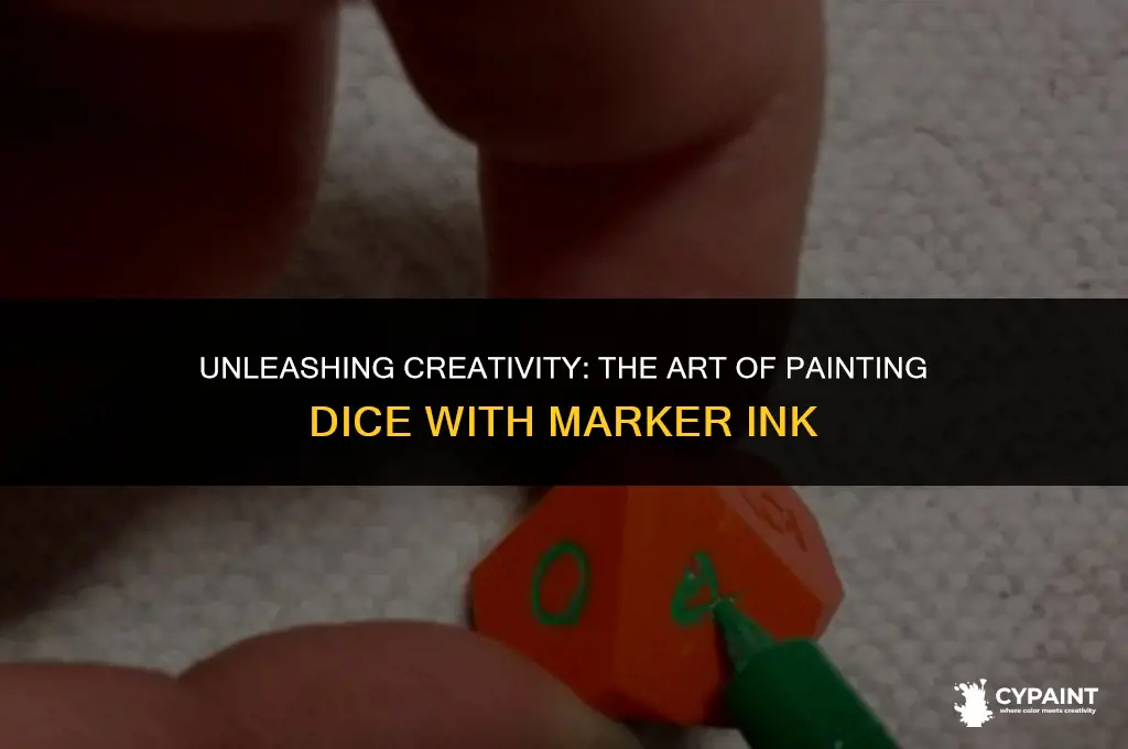 how many dice can one paint marker ink
