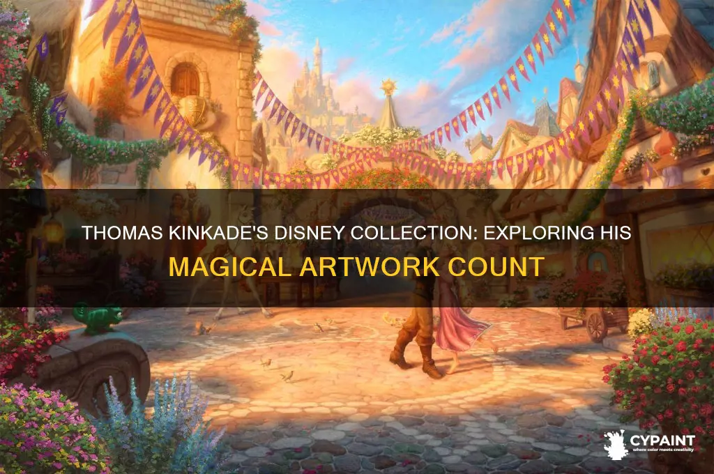 how many disney paintings did thomas kinkade do