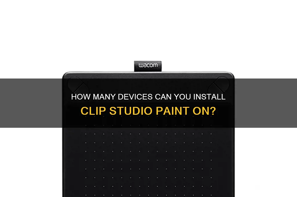 how many divices can i put my clipstudio paint on