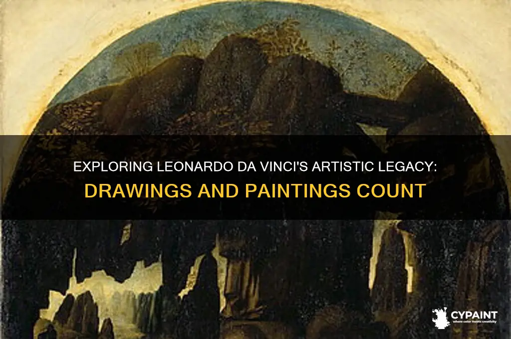 how many drawings and paintings did leonardo da vinci created