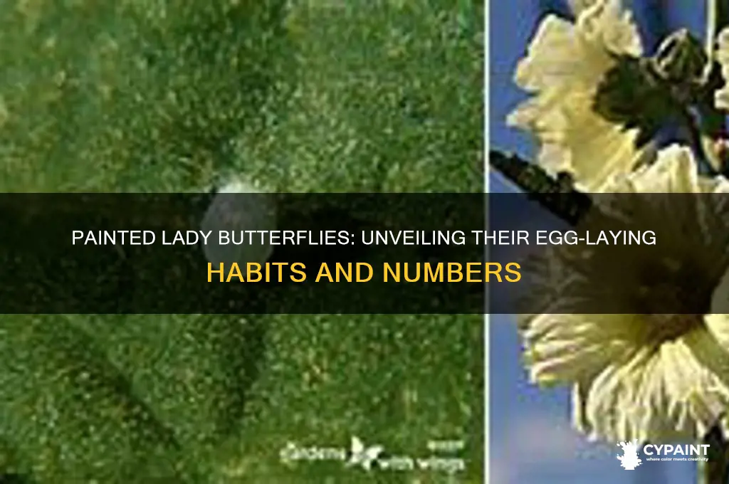 how many eggs do painted lady butterflies lay